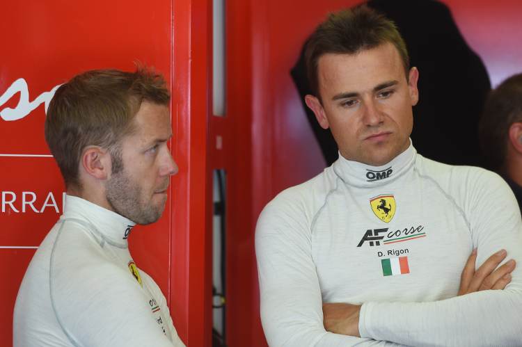 Davide Rigon (re.) und Teamkollege Sam Bird