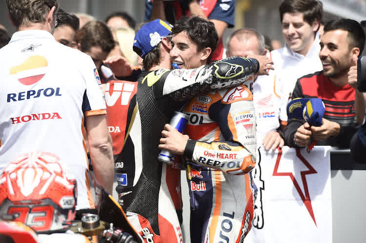Cal Crutchlow und Marc Márquez: Die Zusammenarbeit klappt gut