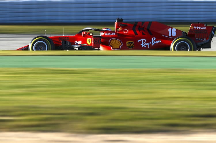 Charles Leclerc bestreitet den letzten Testtag für Ferrari