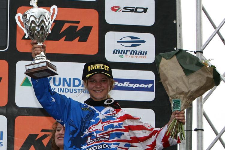 Ashley Fiolek stand letztes Jahr schon auf dem Podium