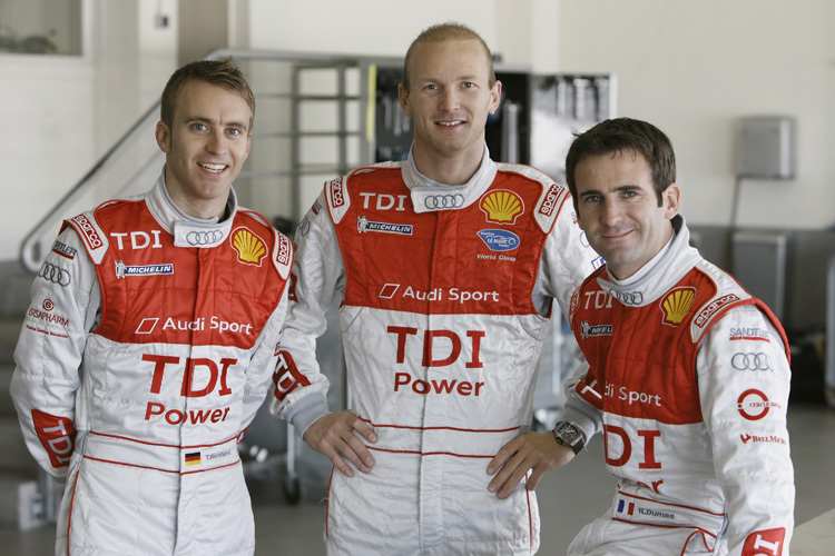 Ungewohnte Overalls für Bernhard (li) und Dumas (re), mit Prèmat