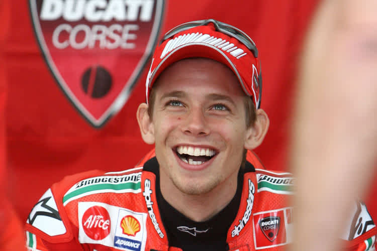 Casey Stoner hat gut Lachen