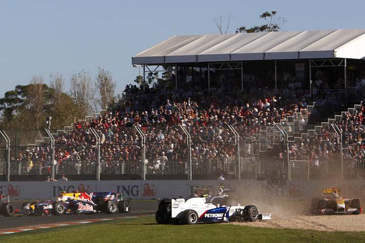 Spektakel in der ersten Kurve des Australien-GP