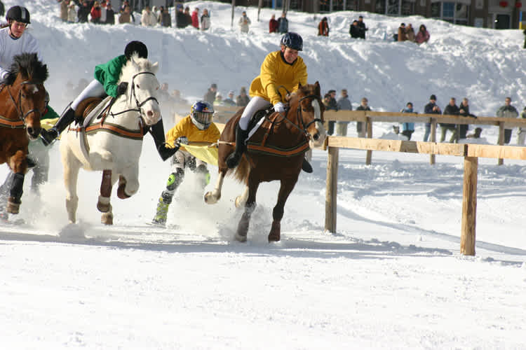 Randy Krummenacher beim Skijöring