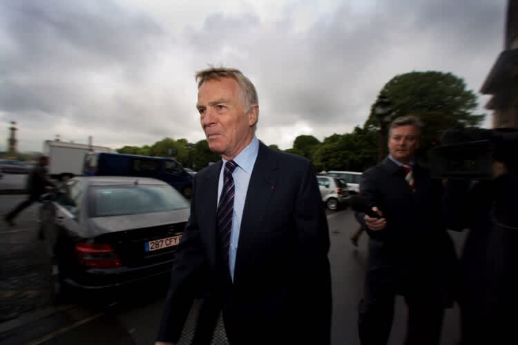 Max Mosley in London in Plauderlaune.