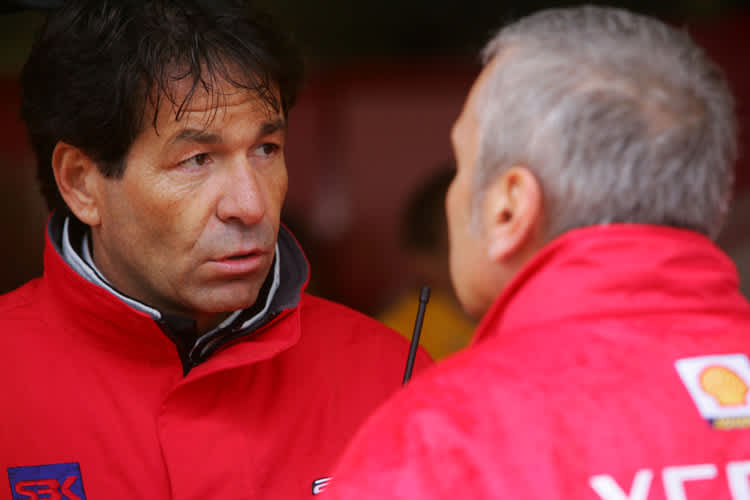 Paolo Flammini (li.) und Ducati-Teamchef Tardozzi