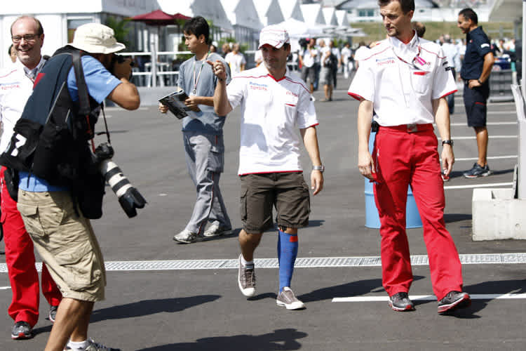 Glück im Unglück: Timo Glock