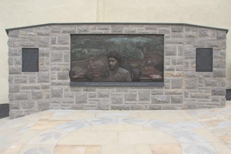 Das Tom Pryce-Memorial in Ruthin, Wales.