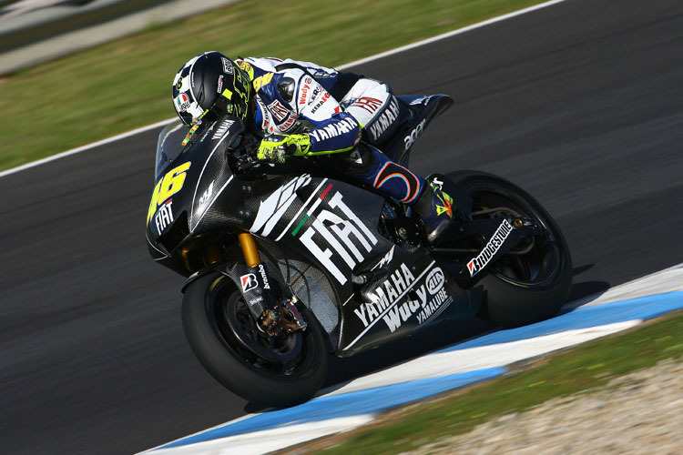 Valentino Rossi war mit der 2009er M1 der Schnellste.