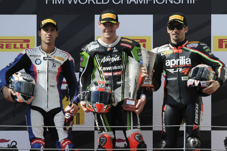 Marco Melandri, Tom Sykes und Max Biaggi waren die Protagonisten im WM-Kampf 2012