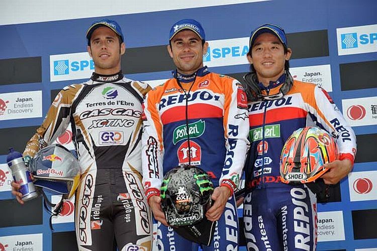 Adam Raga, Toni Bou und Takahisa Fujinami (v.l.)