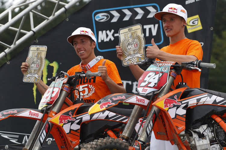Die Weltmeister Antonio Cairoli (li.) und Ken Roczen