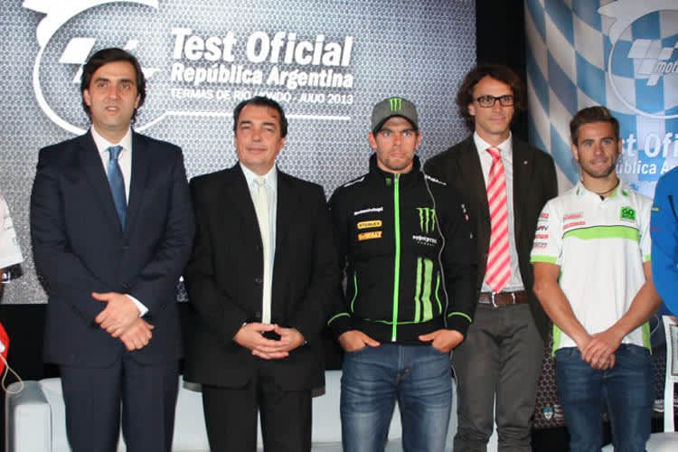 Cal Crutchlow und Alvaro Bautista mit Funktionären