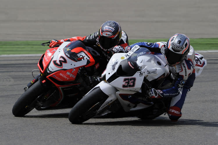 Das Duell Biaggi gegen Melandri bestimmte das Meeting in Aragon