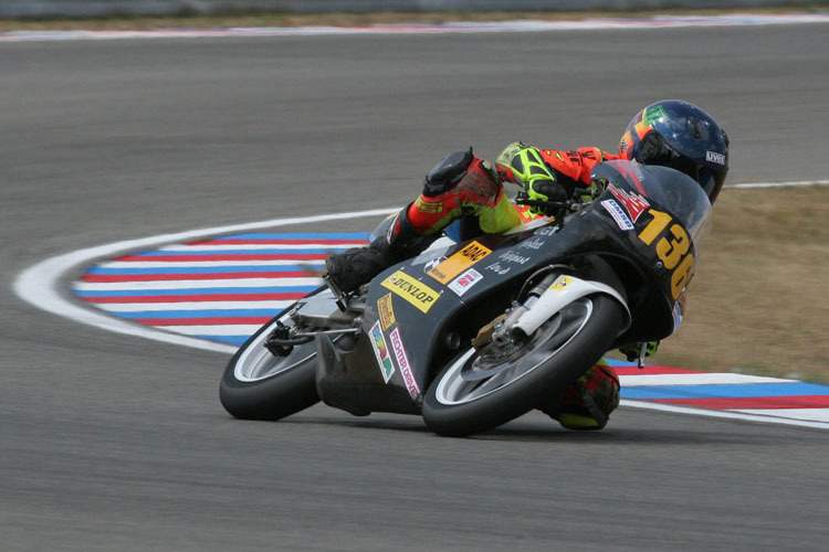 Nico Hüssner mit der Honda 125 in Brünn im Jahr 2006