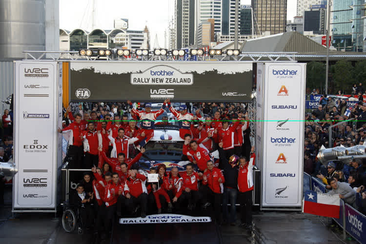 Citroen auf dem Neuseeland-Podium