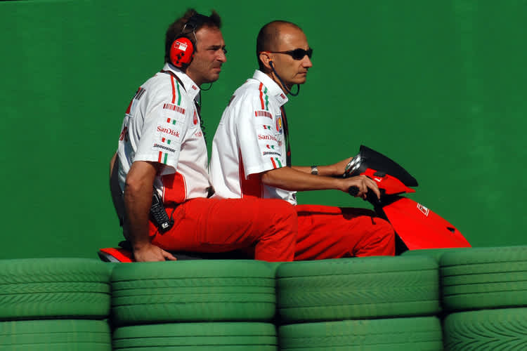 Claudio Domenicali (vorne), Ex-Beifahrer Livio Suppo