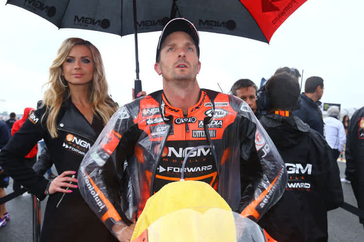 Colin Edwards war trotz Verspätung bester Laune