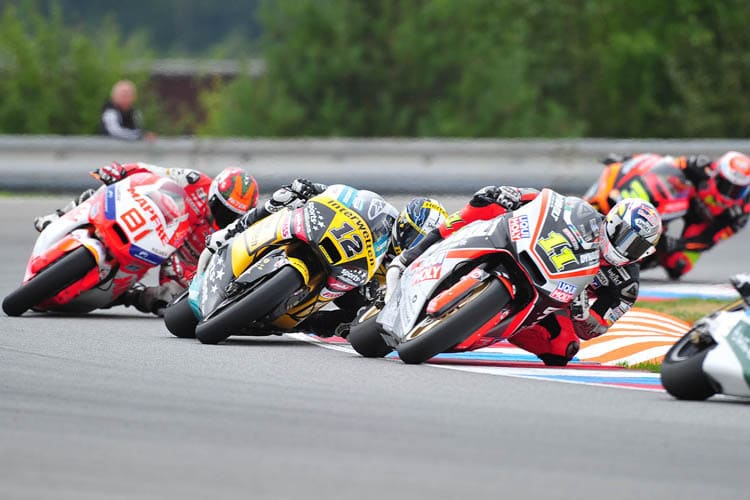 Anfangsphase in Brünn: Cortese vor Lüthi, Torres und Corsi