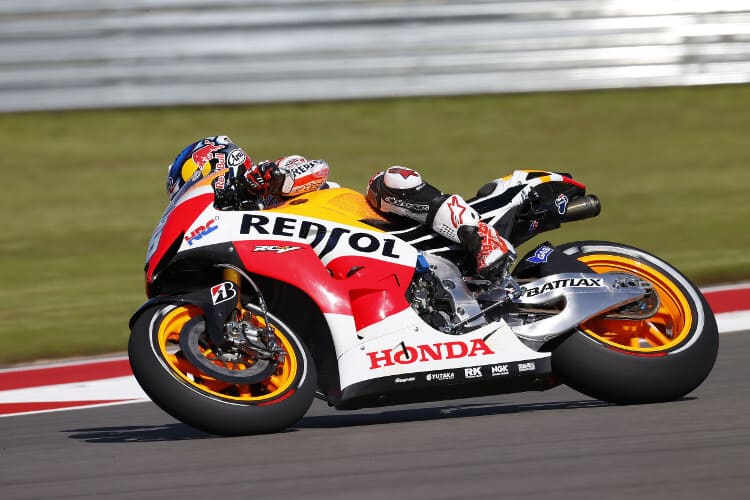 Dani Pedrosa lag 1,6 sec hinter Marc Márquez