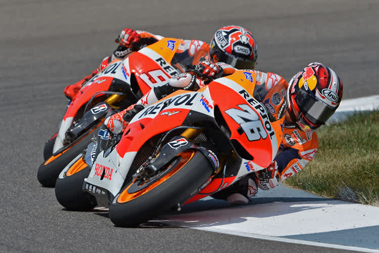 Indy-GP: Nur zu Beginn konnte sich Dani Pedrosa vor Marc Márquez halten
