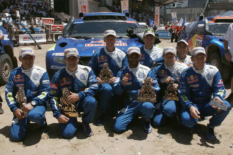 Das VW-Team bei der Rallye Dakar 2010