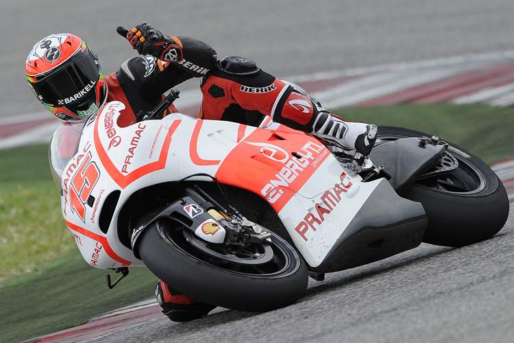 Alex De Angelis testete die GP13 in Misano