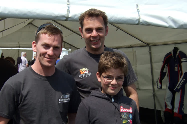 Ashley Hawes, Jörg und Pit Steinhausen (von links)