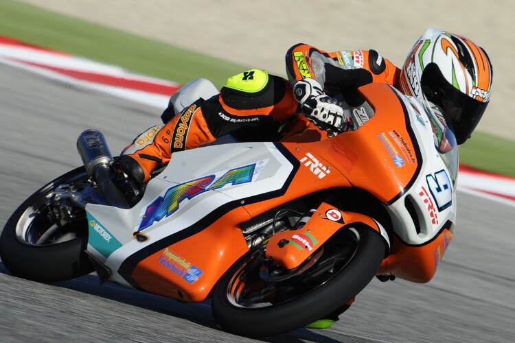 Kalex-KTM-Pilot Toni Finsterbusch stürzte, aber beendete das Rennen in Misano