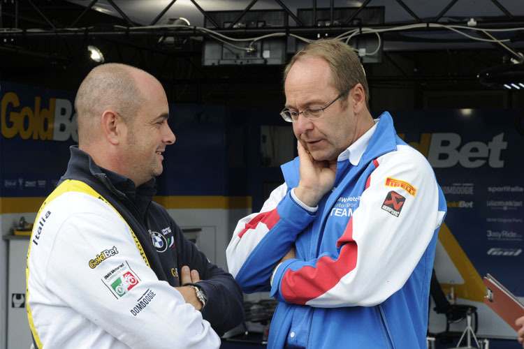 Bernhard Gobmeier (r) hat schon jetzt engen Kontakt zu BMW Italia