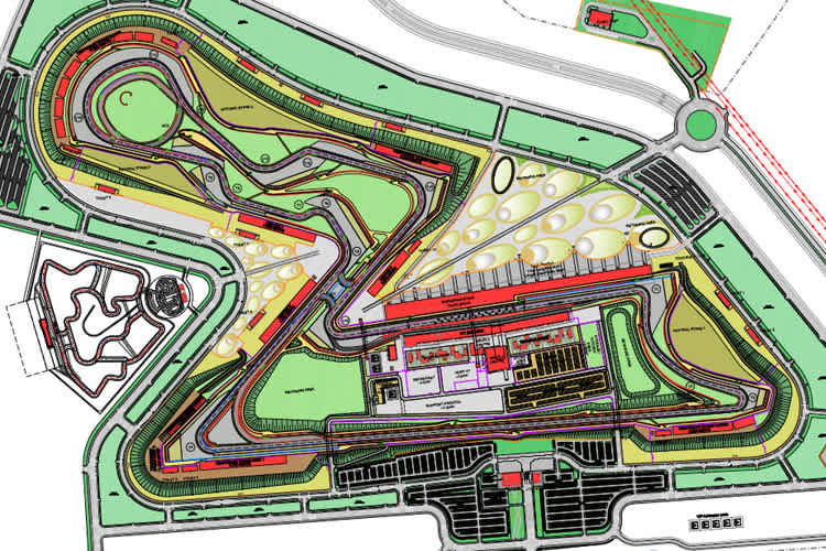 Plan des neuen Streckendesigns