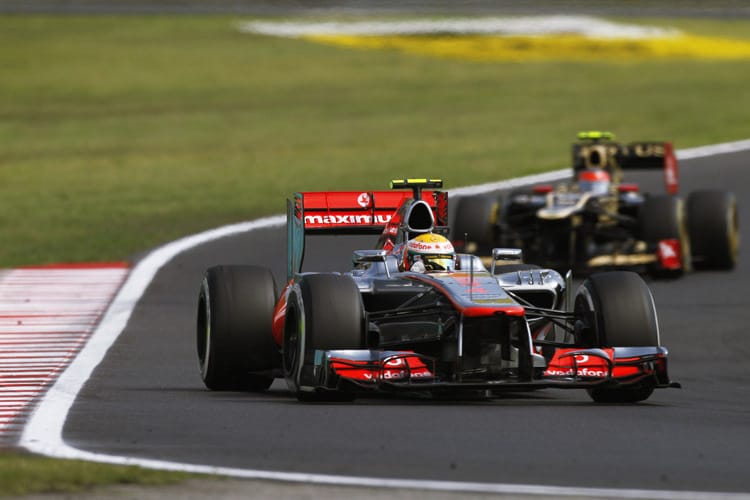 Grosjean kam Hamilton zeitweise sehr nahe