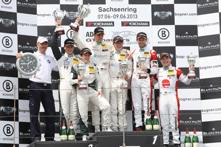 Das Podium am Sonntag auf dem Sachsenring