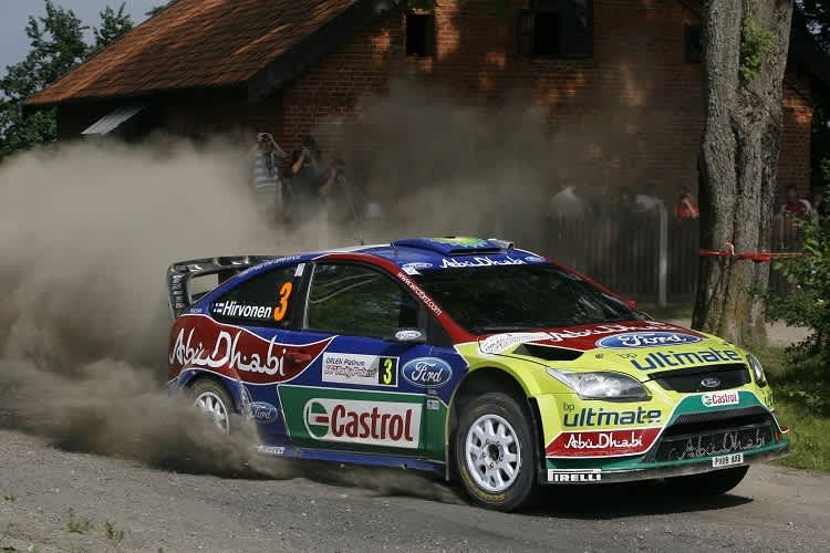 Mikko Hirvonen beim Polen-Sieg 2009