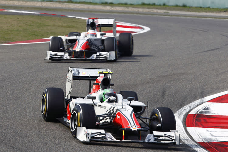 Die HRT-Cosworth des Teams aus Murcia