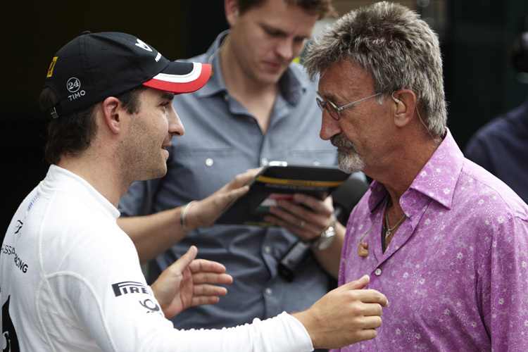 Eddie Jordan (r.), sozial engagiert und bunter Vogel