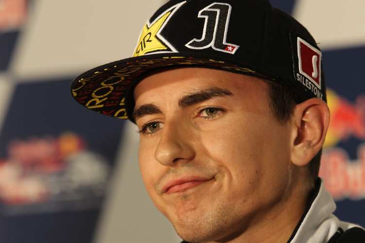 Jorge Lorenzo bei der Pressekonfernz