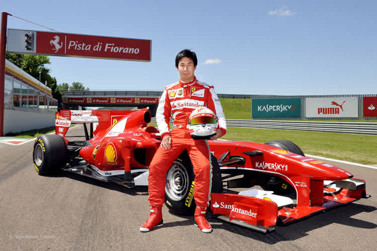 Kamui Kobayashi hat in Fiorano getestet