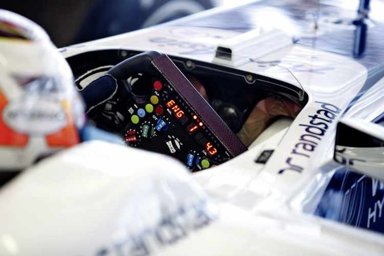 Ein solches Lenkrad (hier das von Hülkenberg) ging über Bord