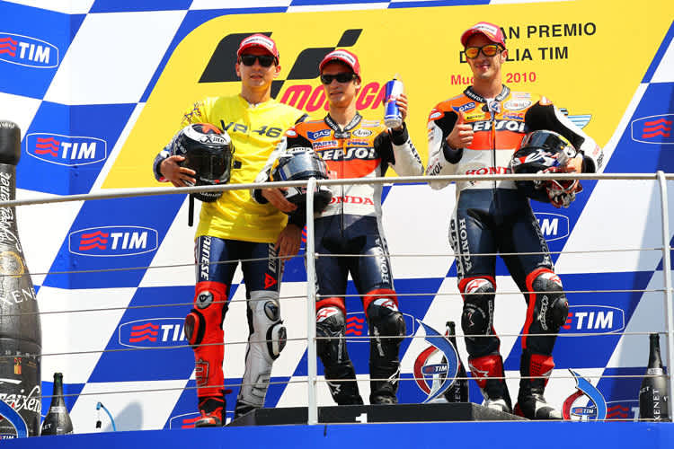 MotoGP-Podest Mugello: Lorenzo, Pedrosa, Dovizioso