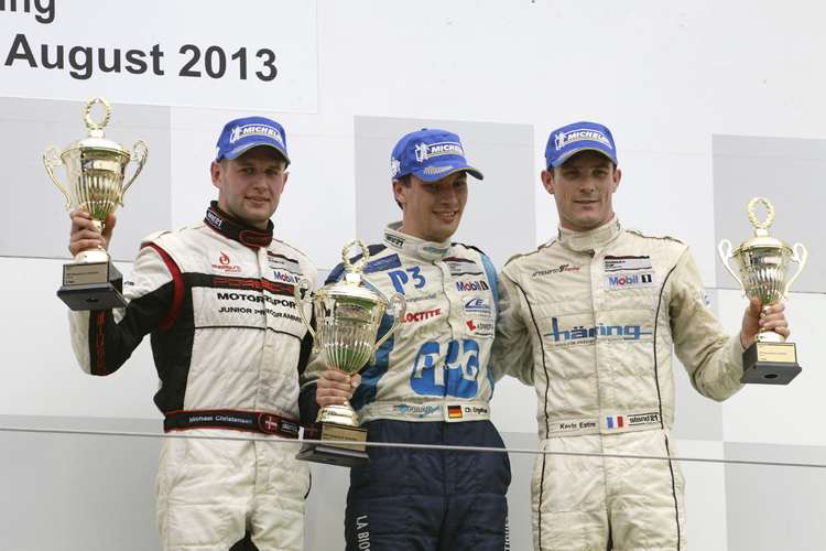 Podium am Sonntag: Christensen, Engelhart, Estre