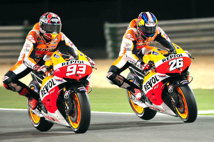 Marc Márquez (93) trickste Dani Pedrosa (26) aus