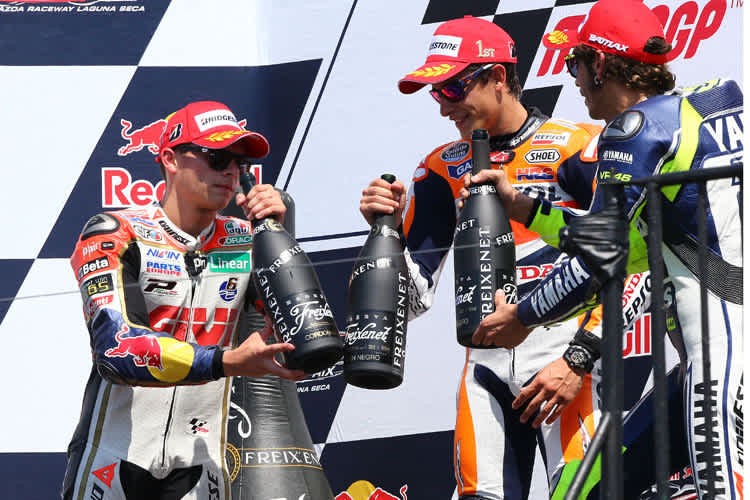Bradl, Márquez und Rossi: Nahm Marc einen Schluck aus der Pulle?