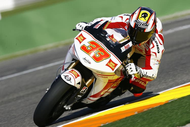 Ein vertrautes Bild: Marco Melandri auf Honda