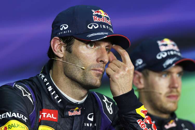 Mark Webber und sein Schatten
