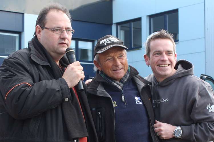 Müller (Mitte) und Katt (re.) machten gute Werbung