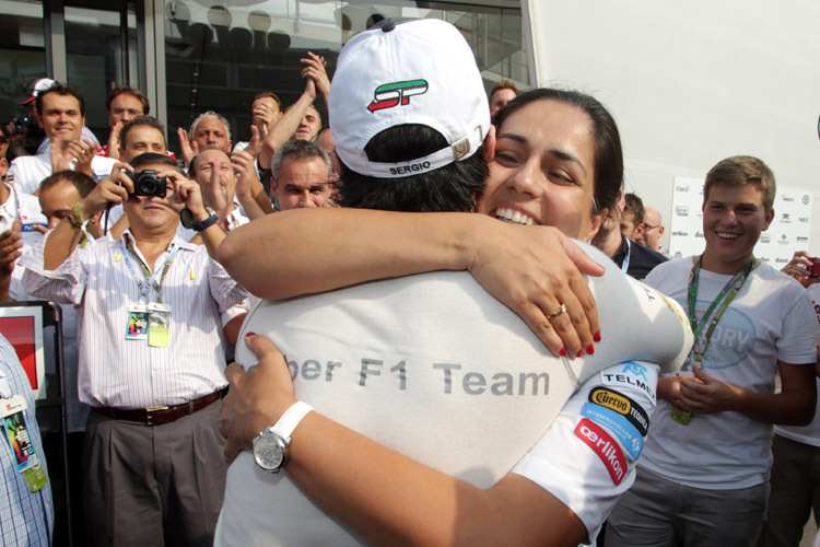 Monisha Kaltenborn und Sergio Perez