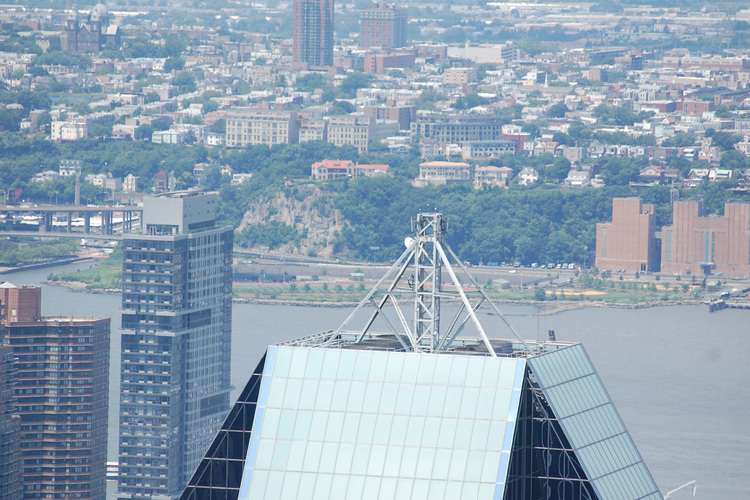 Blick auf das geplante Rennareal am Hudson