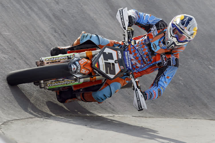 Die Rennstrecke in Pleven ist sehr speziell – hier Bernd Hiemer