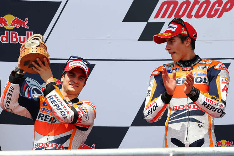 Dani Pedrosa (li.): Zweiter Sieger neben Marc Márquez